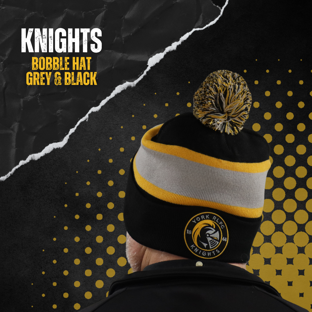 2024 Knights Black & Grey Bobble Hat